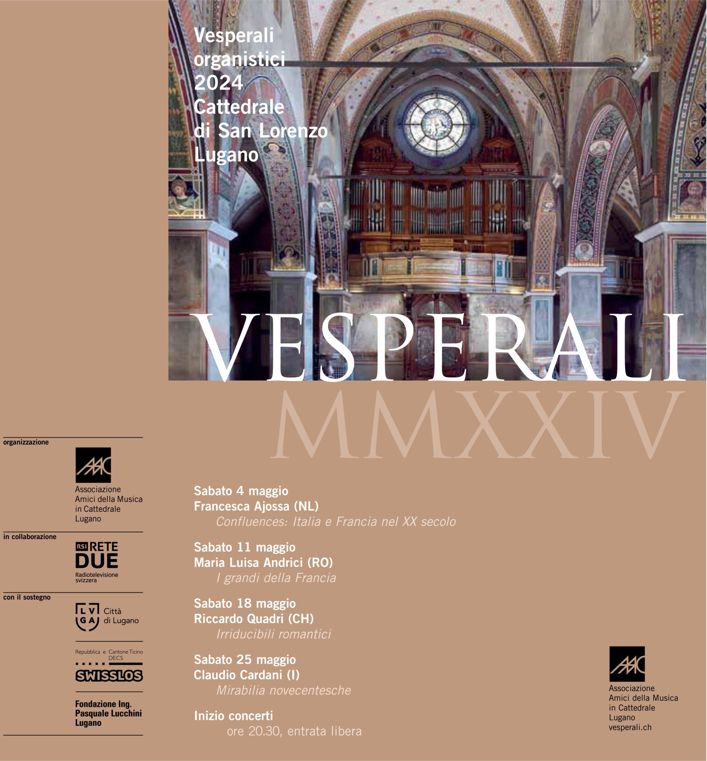 Vesperali organistici in Cattedrale