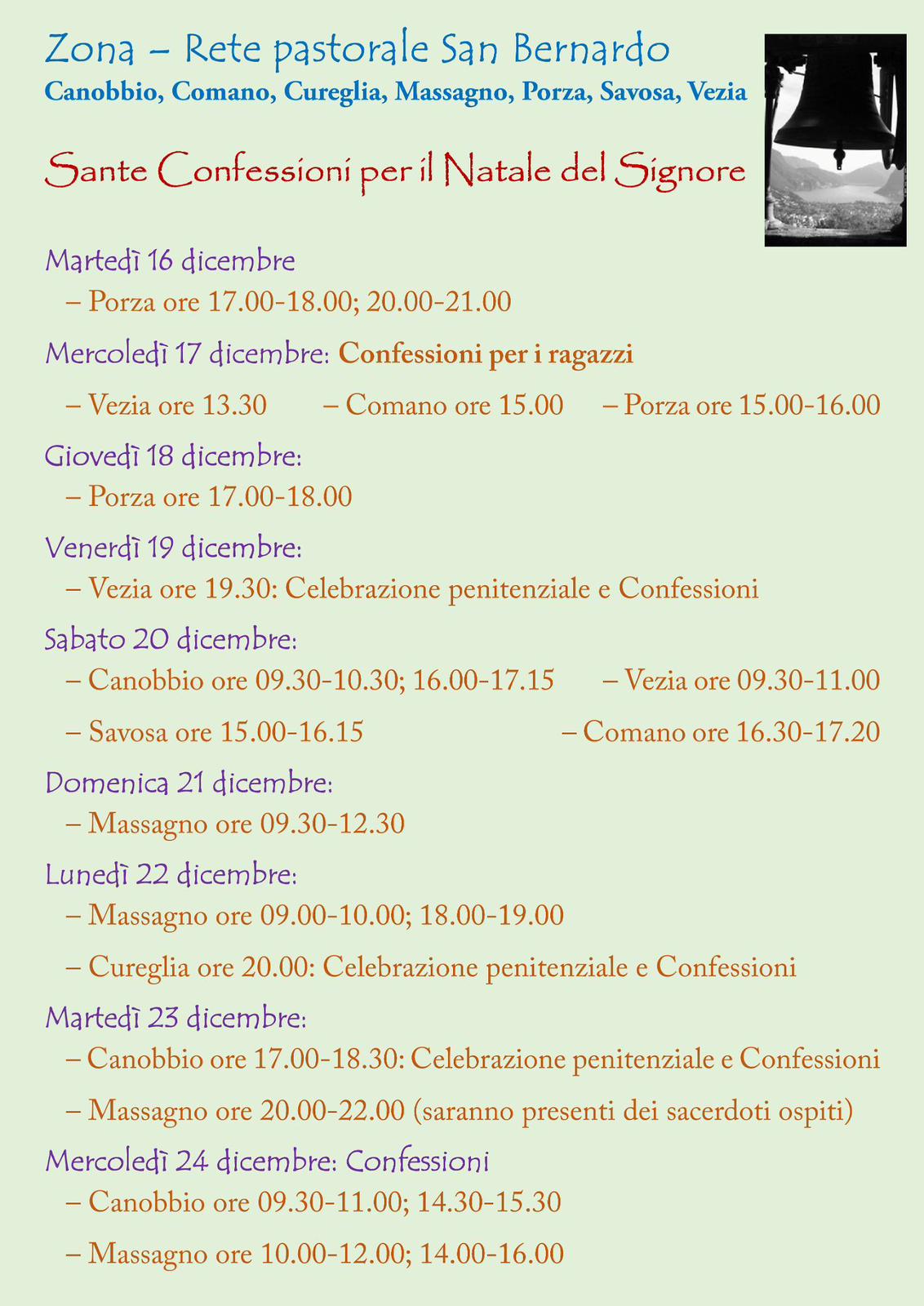 Confessioni Natale 2025