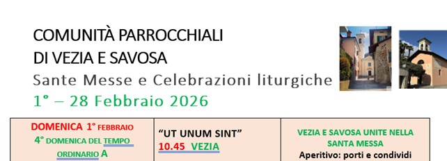 ORARI S. MESSE FEBBRAIO 2026