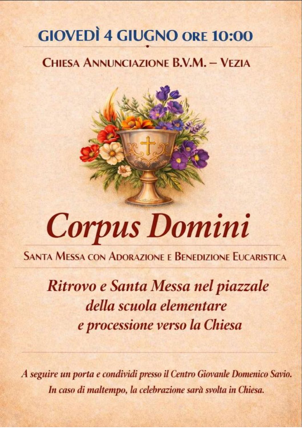 CORPUS DOMINI- Giovedi 4 giugno