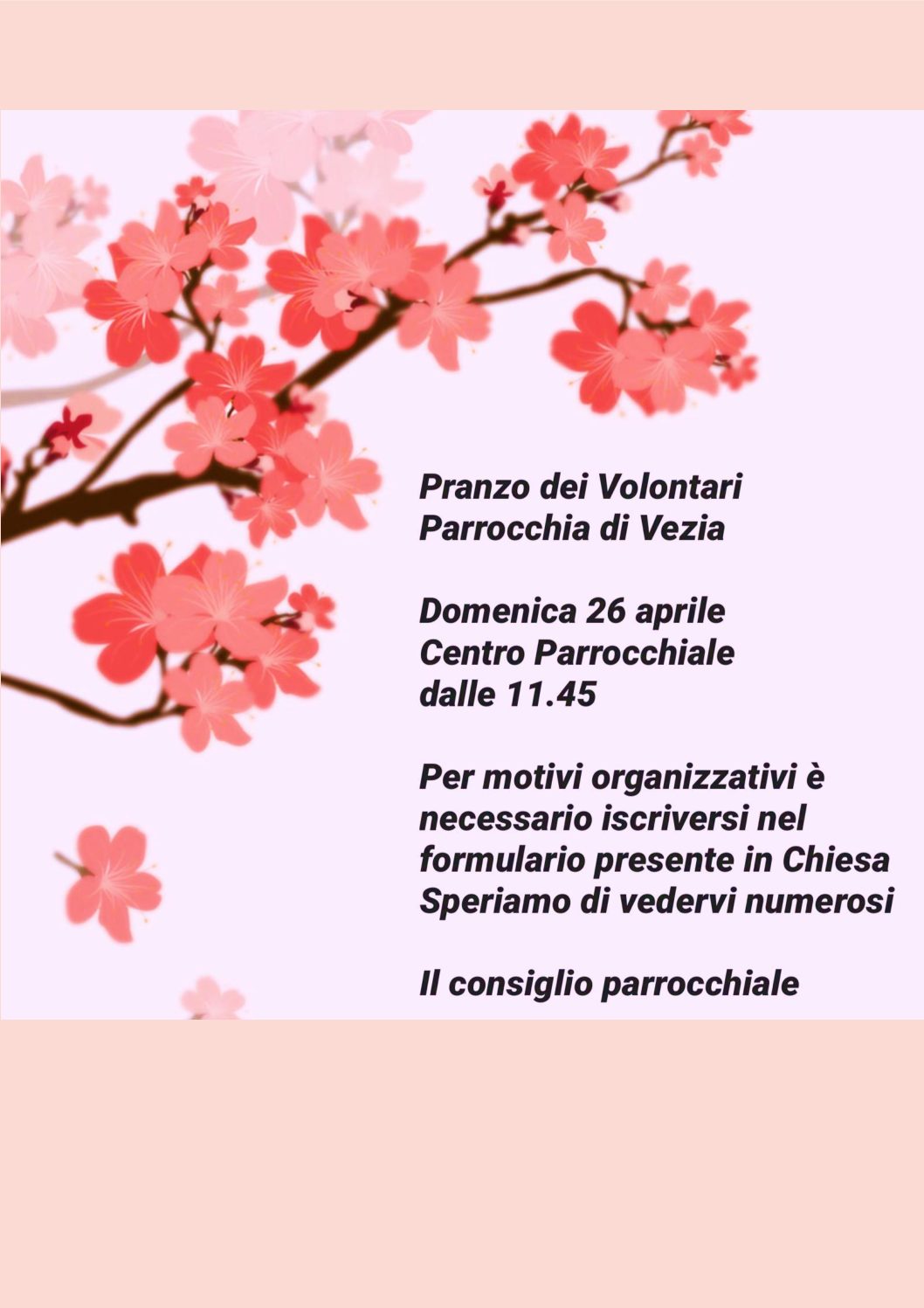 PRANZO DEI VOLONTARI